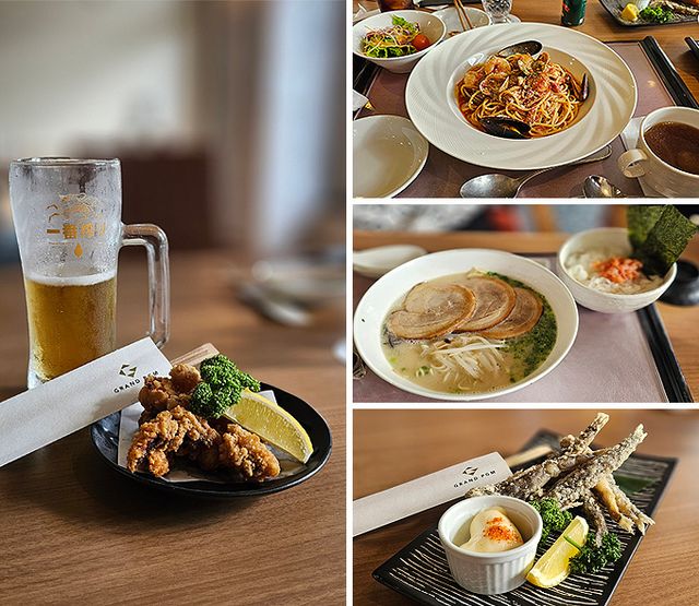 클럽하우스의 음식은 일식, 양식 등 맛깔스러운 메뉴로 만족스럽다.