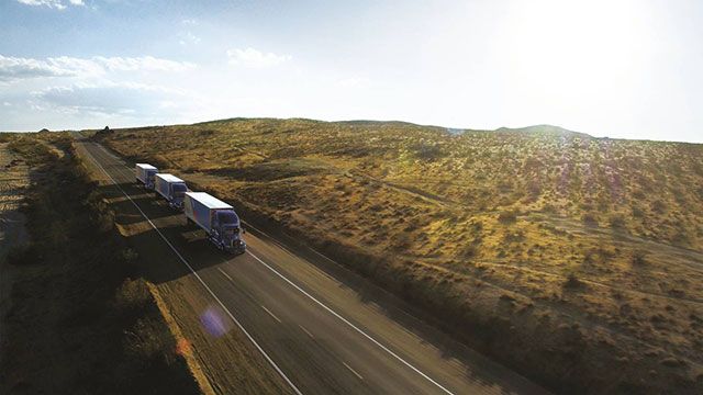 미국 캘리포니아 사막 지역에서 운송중인 모습./사진=CJ대한통운
