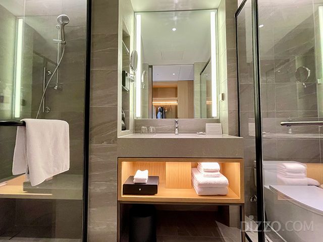 코트야드 메리어트 평택 ‘디럭스 가든 뷰 더블 베드룸’화장실(사진촬영=서미영 기자)