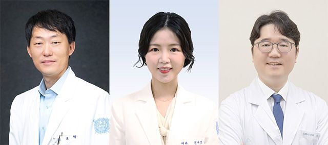 (왼쪽부터) 분당서울대병원 소화기내과 윤혁, 전유경 교수, 서울아산병원 소화기내과 황성욱 교수 /사진 제공=분당서울대병원