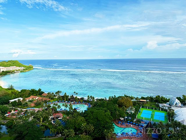 PIC 괌 리조트 객실에서 내려다 본 모습(사진촬영=서미영 기자)