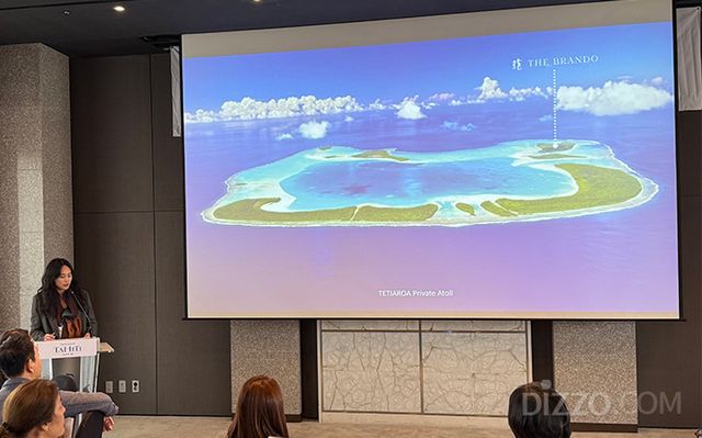 타히티관광청 서울 로드쇼에 참가한 '더 브란도' 리조트(사진촬영=서미영 기자)