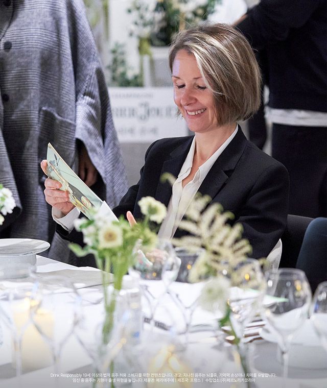 샴페인 하우스 페리에 주에의 첫 여성 셀러 마스터 세브린 프레송./사진=페르노리카 코리아