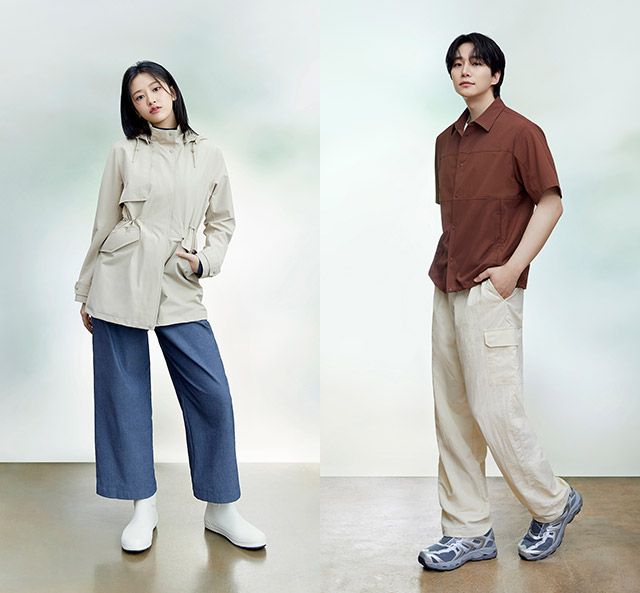 네파 브랜드 모델 안유진과 이준호./사진=네파