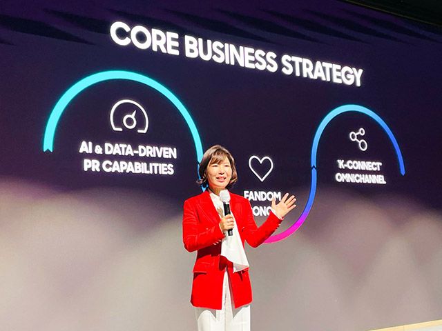 함시원 함파트너스 대표는 글로벌 커뮤니케이션 그룹의 미래 비전과 목표를 설명하고 있다./사진=함파트너스