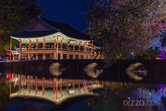 광한루와 오작교의 야경(사진제공=한국관광공사)