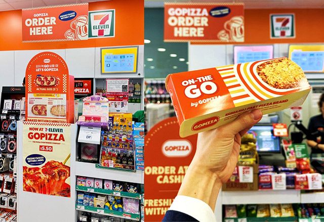 고피자는 싱가포르 세븐일레븐에 입점 고븐 미니를 도입해 갓 구운 피자를 판매하고 있다./사진=고피자