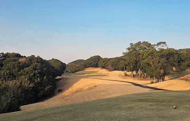 노모자키GC에서 가장 어려운 6번홀.