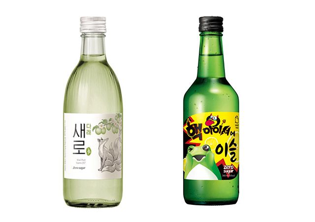 롯데칠성음료 ‘새로 다래’, 하이트진로 ‘핵아이셔에이슬’./사진=각 사 제공