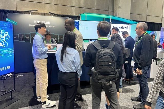 지난해 AACR, DDC 2024 행사 당시 히츠 부스 모습 /사진 제공=히츠