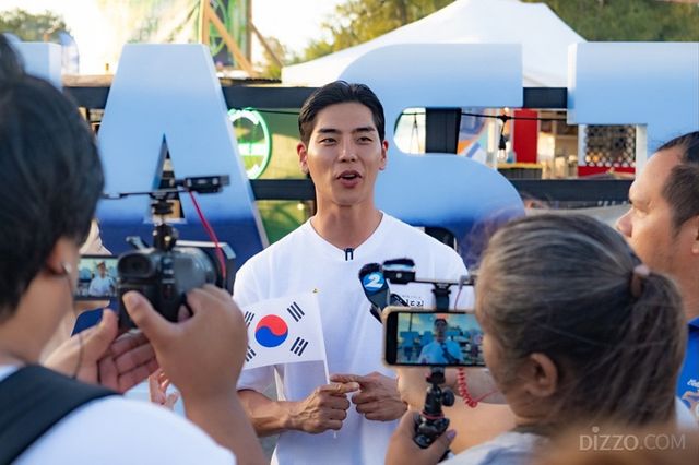 2024 먹방 챌린지 우승자 ‘상해기’의 인터뷰 장면(사진제공=마리아나 관광청)