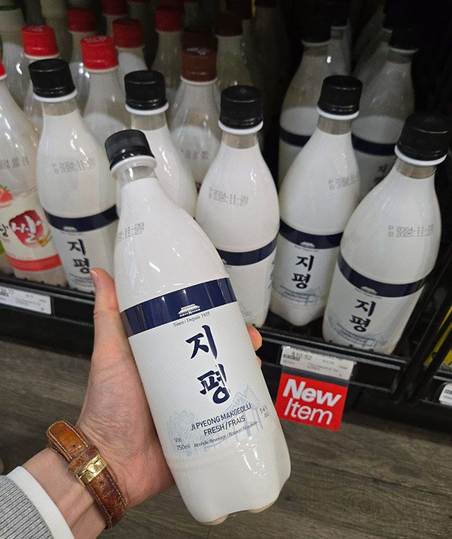 캐나다 내 한인 마트에 입점한 지평 프레시. /사진=지평주조