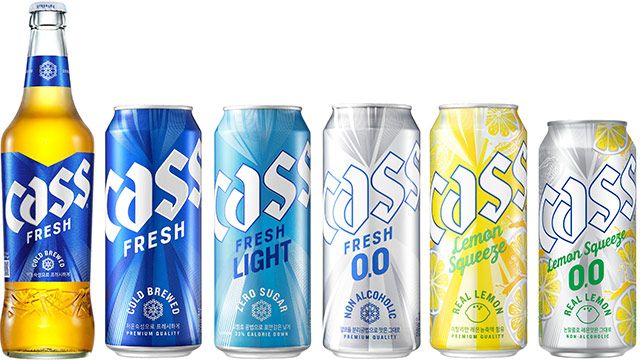 신규 VBI 리뉴얼과 함께 새롭게 바뀐 카스 패키지./사진=오비맥주