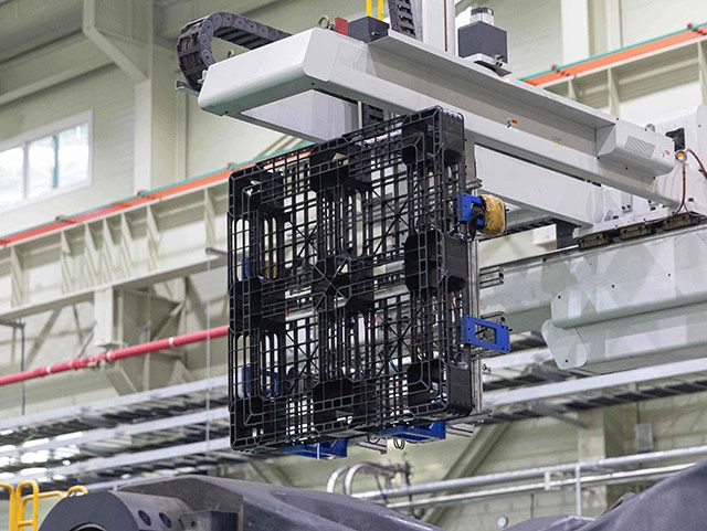 로켓 프레시백 재활용으로 만들어진 파렛트./사진=쿠팡