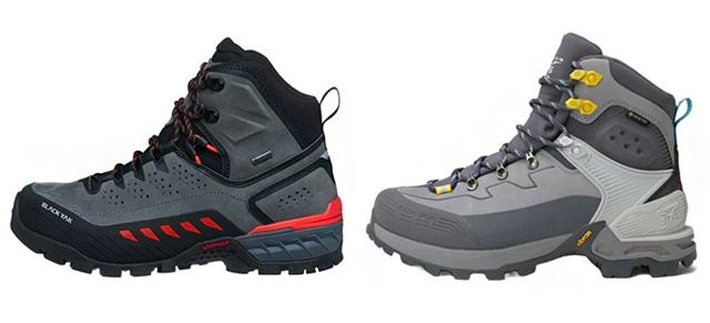 블랙야크의 퀘스트 GTX#1, 코오롱스포츠의 트레킹슈즈 #576./사진=각 사 제공
