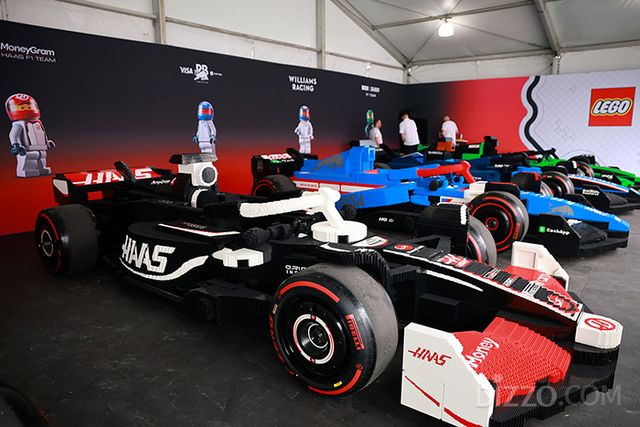 ‘F1 마이애미 그랑프리’에서 공개한 실물 크기 레고 F1 레이스 카(사진제공=레고그룹)