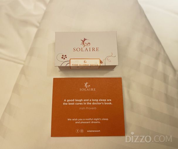 솔레어 리조트 노스 턴다운 서비스(사진촬영=서미영 기자)