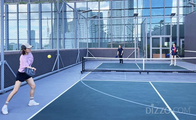 솔레어 리조트 노스에서 체험할 수 있는 피클볼 액티비티(사진촬영=서미영 기자)