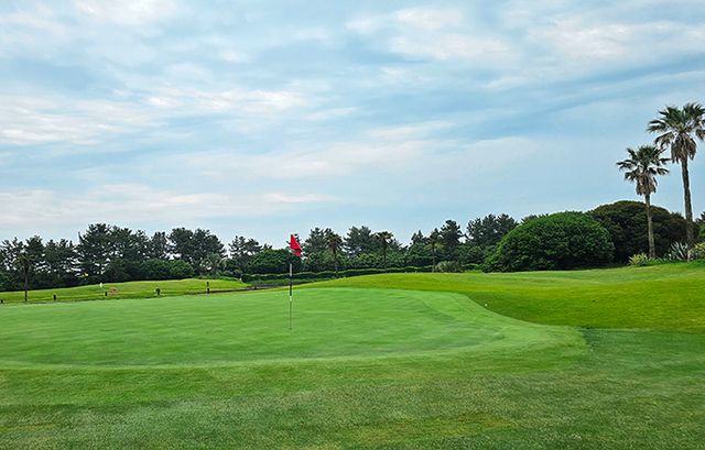 한라산 라이로 인해 은근히 점수를 잘 허락하지 않는 그린.