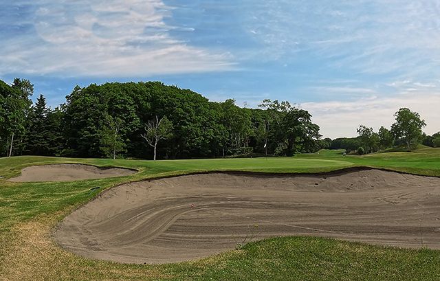 오누마 코스에서 가장 어려운 6번 홀 그린 주변.