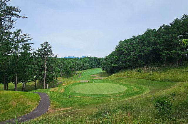 오누마 코스 18번 홀 그린 주변.