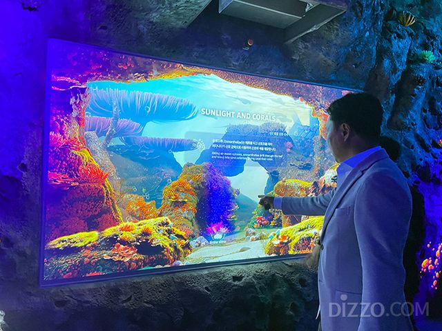 코엑스 아쿠아리움의 미디어 아트 존(사진촬영=서미영 기자)