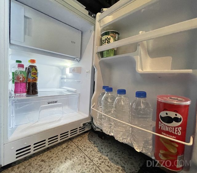 오션월드 빌리지 객실 내 무료로 이용 가능한 간식과 음료