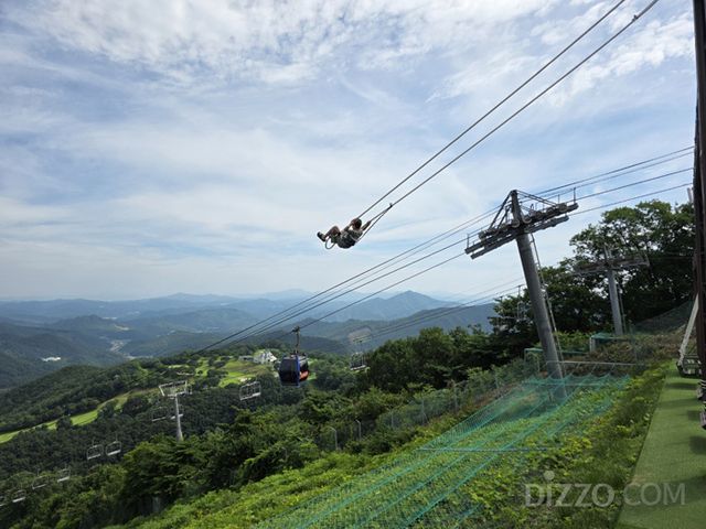 매봉산 정상에서 즐길 수 있는 액티비티 '스카이 윙'