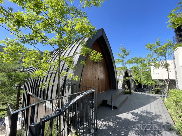 도토리 모양을 형상화해 디자인한 오션월드 빌리지 객실 외관