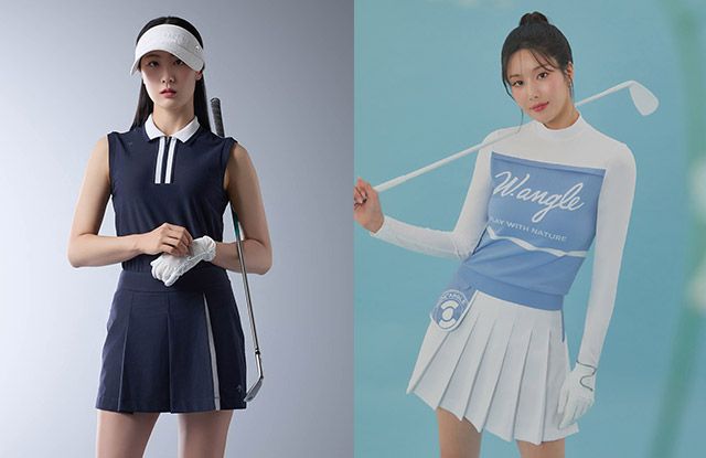 데상트골프의 2025 썸머 컬렉션(왼쪽)와 와이드앵글의 W.ICE(더블유아이스)./사진=각 사 제공