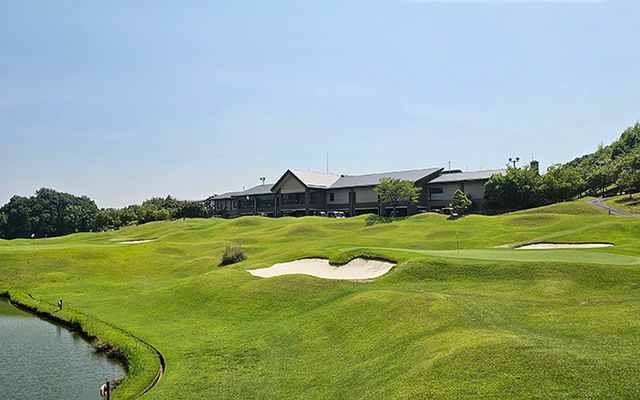 츠이엔CC 9번홀 그린 주변 레이아웃.