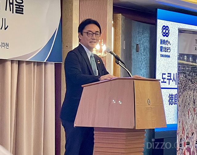 일본 도쿠시마현 고토다 마사즈미(後藤田正純) 지사(사진촬영=서미영 기자)