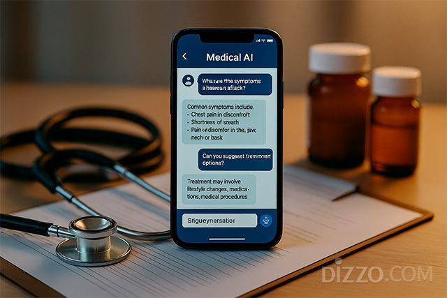 AI와 전통적 의료 도구가 공존하는 모습. 많은 이가 ChatGPT 등 AI 챗봇을 건강 상담에 활용하고 있지만, 전문가들은 신중한 접근이 필요하다고 경고한다. /이미지=AI 생성