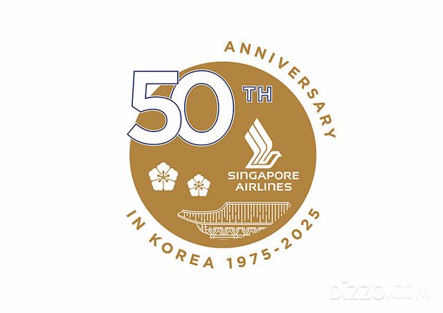 싱가포르항공 한국 취항 50주년 특별 로고(사진제공=싱가포르항공)