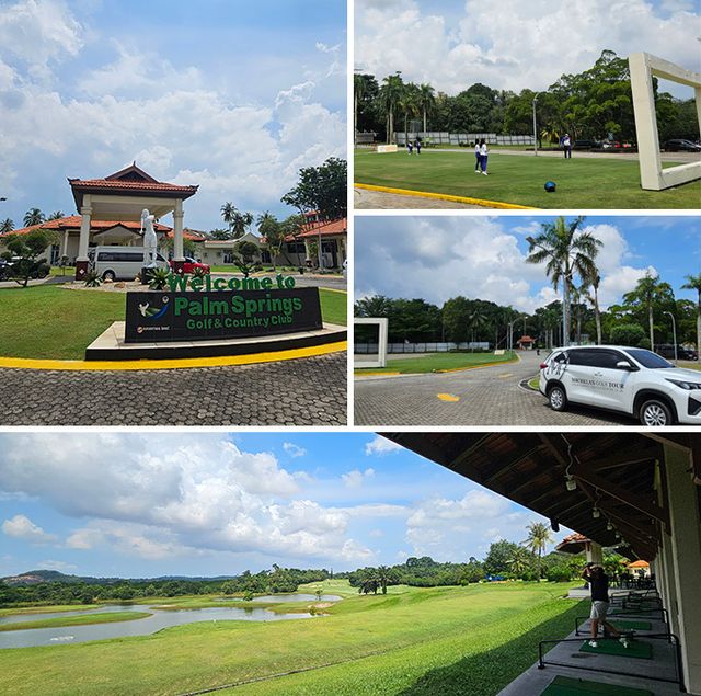 팜스프링CC 클럽하우스와 개방감 좋은 연습장./ 사진 출처=에디슨투어.