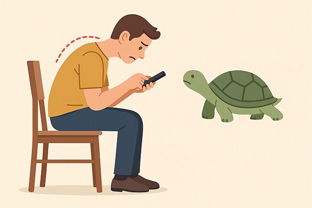 거북목을 방치하면 목디스크로 이어질 수 있다. /이미지=AI 생성