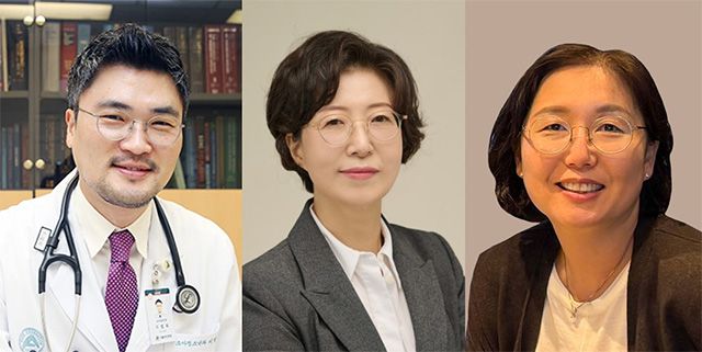 (왼쪽부터) 서울아산병원 의학유전학센터 이범희 교수, 국립보건연구원 박현영 원장 · 박미현 박사 /사진 제공=서울아산병원