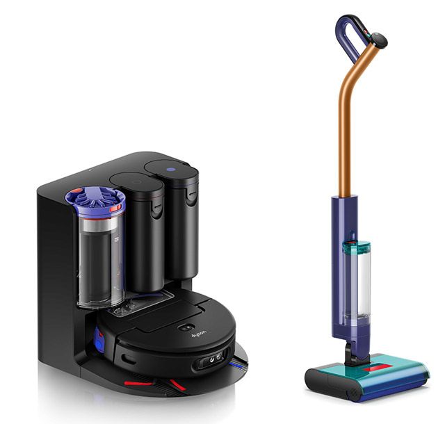 다이슨 스팟앤스크럽(Spot+Scrub) Ai 로봇 청소기와 다이슨 클린앤워시 하이진(Clean+Wash Hygiene) 물청소기./사진=다이슨코리아