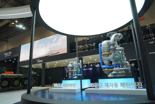 현대로템의 메탄 엔진 / 사진 제공=현대로템