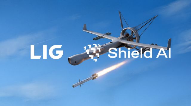 쉴드 AI의 수직 이착륙기(V-BAT)에 장착되어 발사되는 LIG넥스원의 다목적 드론발사 유도탄 ‘L-MDM' 개념도 / 이미지 제공=LIG넥스원