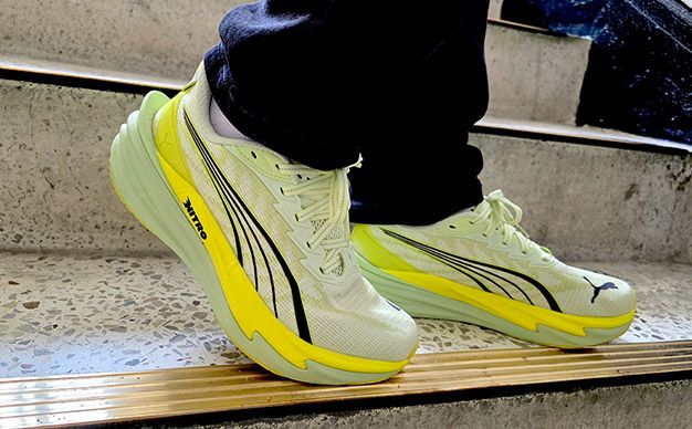 푸마 ‘디비에이트 나이트로 4’ 착용 모습. /사진=김경희