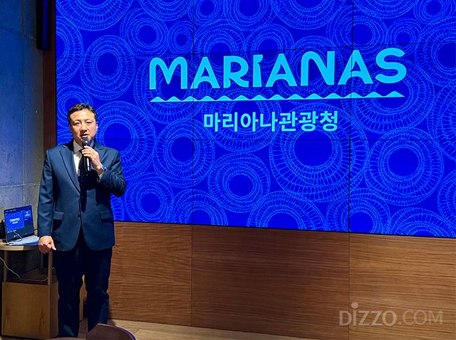 마리아나관광청 한국 사무소 김용남 대표가 인사말을 하고 있다.(사진촬영=서미영 기자)