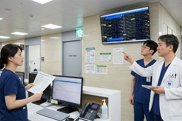 병원 환자 모니터링 시스템 연출 이미지. /이미지=AI 생성