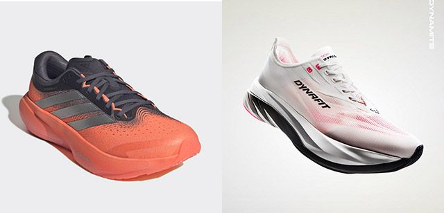 아디다스의 슈퍼노바 라이즈 3(남성용) 제품, 다이나핏의 스카이 다이나마이트 제품./사진=각 사