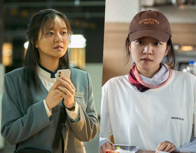 영화 '파반느' 속 미정(왼쪽), 영화 '자연스럽게' 속 감독 역을 맡은 고아성 / 사진 : 넷플릭스,티캐스트