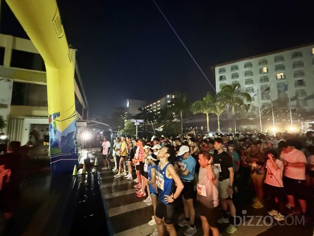 2026 사이판 마라톤 출발선에 선 참가자들(사진촬영=서미영 기자)