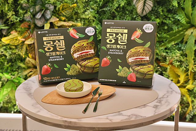 프리미엄 몽쉘 말차&딸기 제품 이미지./사진=롯데웰푸드