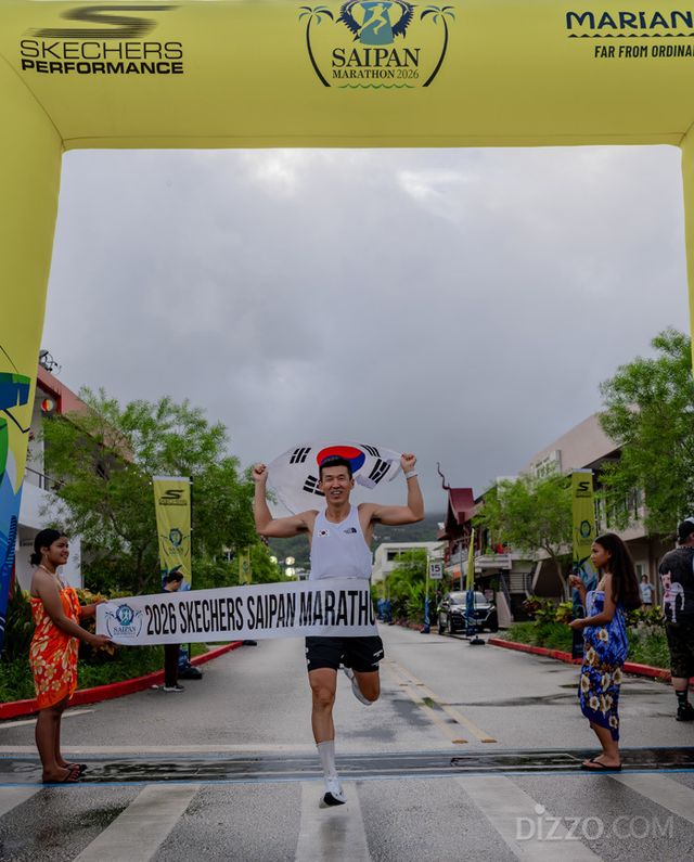 2026 사이판 마라톤에 참가한 가수 션(사진제공=마리아나관광청)