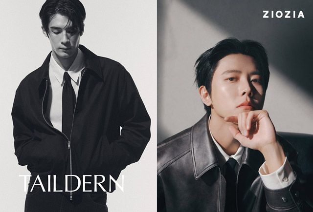 하고하우스의 남성복 브랜드 테일던과 신성통상의 지오지아 이미지./사진=각 사