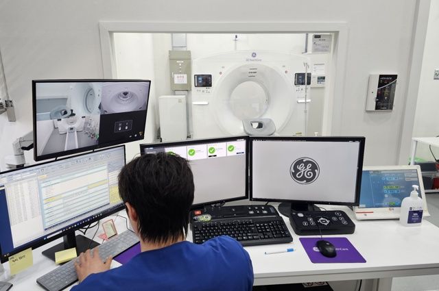 동탄시티병원 AI 영상센터의 CT 검사실.